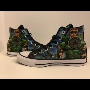 Converse High Top Green Arrow DC Mens 6 Womens 8